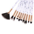 New high quality 10pcs eye makeup brush sets marble makeup brushes